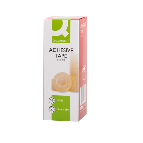 Nastro adesivo trasparente in PP Q-Connect - conf. 10 pezzi - 15 mm x 33 m - KF01787